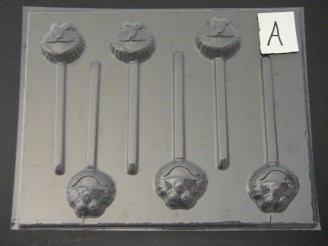 259sp Yellow Chicken Friend Face Chocolate Candy Lollipop Mold FACTORY SECOND